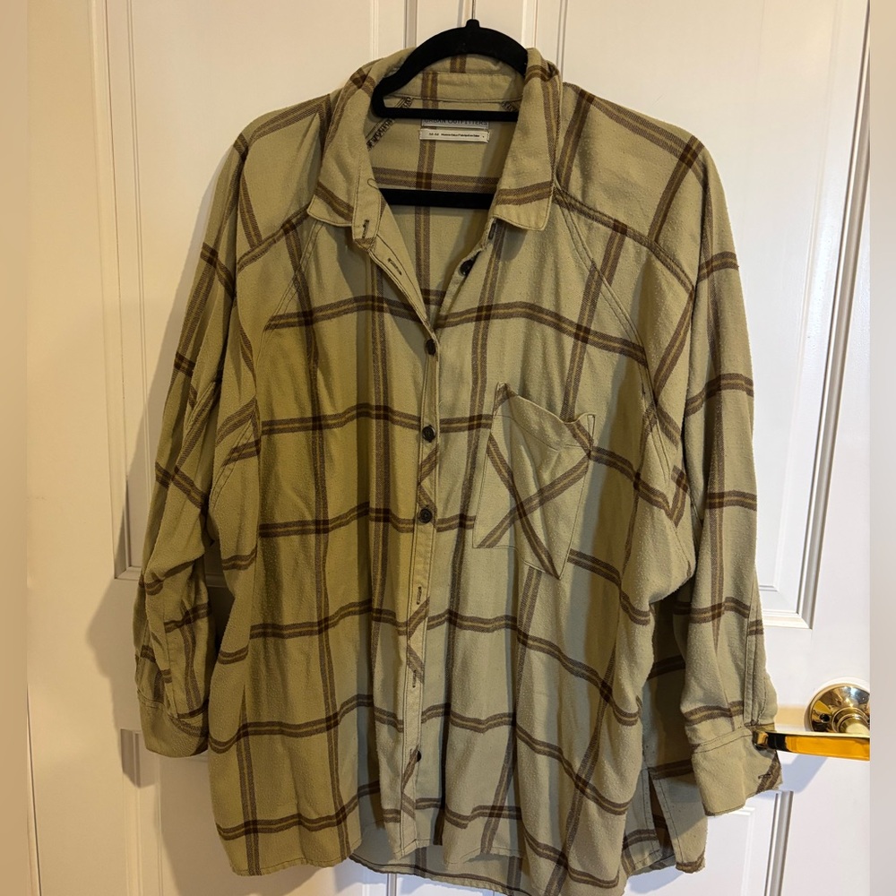 Urban Outfitters Green Plaid Button down Shirt